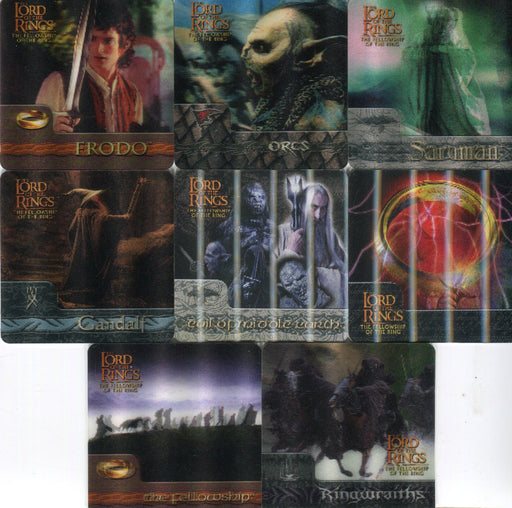 Lord of the Rings Fellowship of the Ring Action Flipz Promo Card Set 8 Cards   - TvMovieCards.com