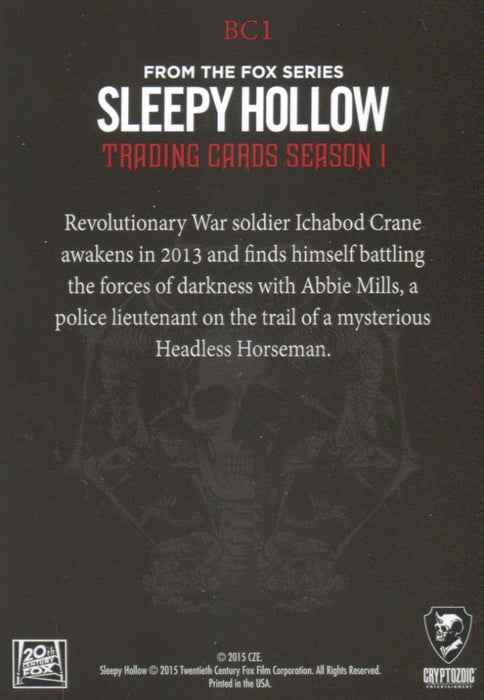 Sleepy Hollow Season One BC1 Album Chase Card Cryptozoic 2015   - TvMovieCards.com