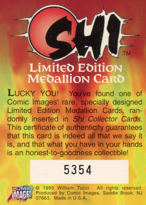 Shi All-Chromium Medallion Chase Card #5354 Comic Images 1995   - TvMovieCards.com