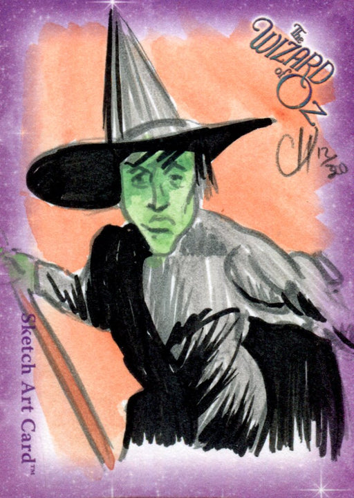 Wizard of Oz Sketch Card by Chris Henderson Color "Wicked Witch" Breygent 2006   - TvMovieCards.com
