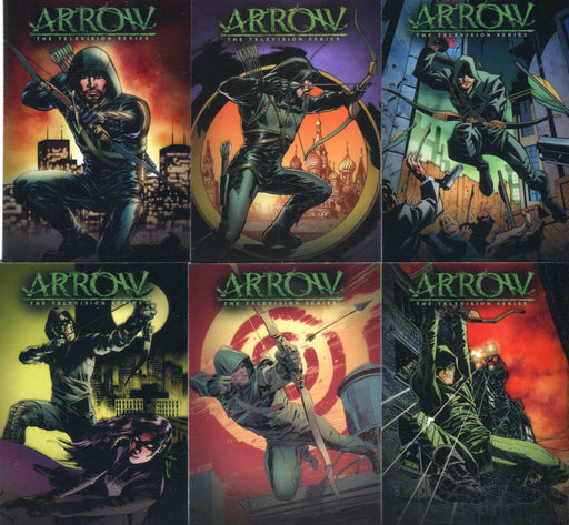 Arrow Season 1 Comic Book Covers Clear Chase Card Set CC1 thru CC6 2014/2015   - TvMovieCards.com