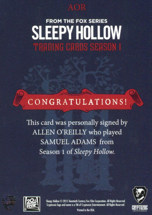 Sleepy Hollow Season One Allen O'Reilly as Samuel Adams AOR Autograph Card 2014   - TvMovieCards.com