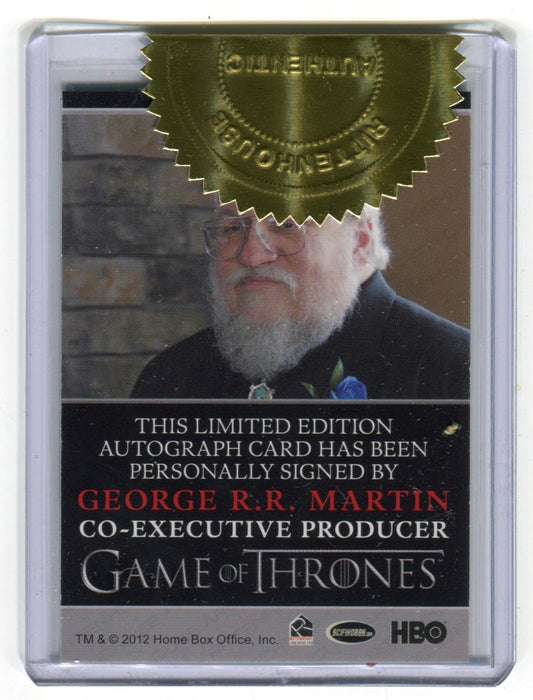 Game of Thrones Season 2 Dealer Incentive George Martin Autograph Card   - TvMovieCards.com