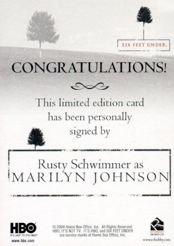 Six Feet Under Seasons 1 & 2 Rusty Schwimmer as Marilyn Autograph Card   - TvMovieCards.com