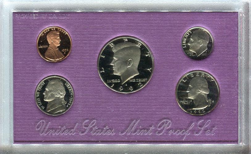 United States Mint Proof Coin Set 1992   - TvMovieCards.com