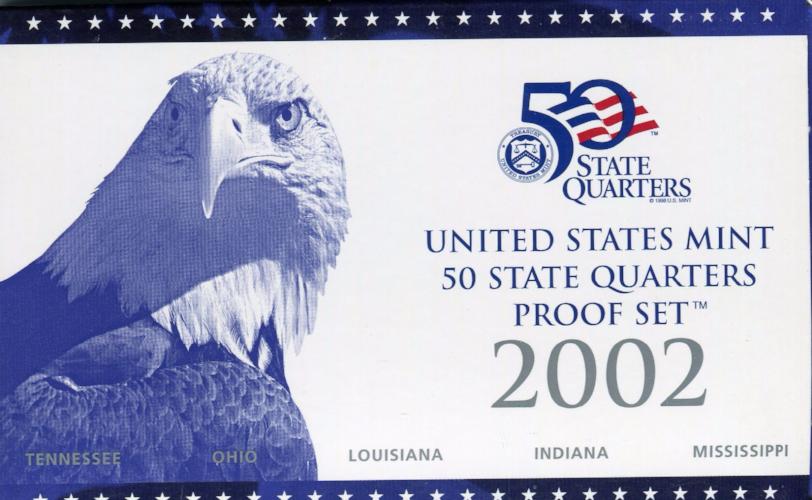 United States Mint 50 State Quarters Proof Coin Set 2002   - TvMovieCards.com