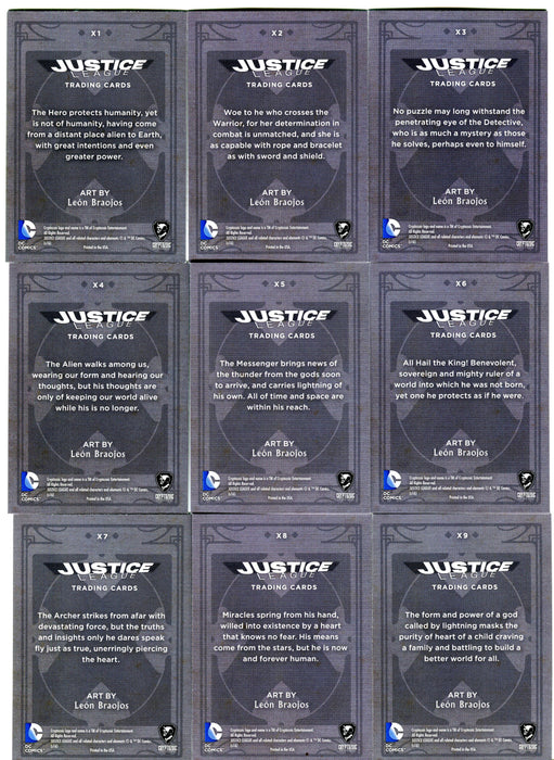 DC Comics Justice League Foil Madame Xanadu Tarot Parallel Chase Card Set X1-9   - TvMovieCards.com