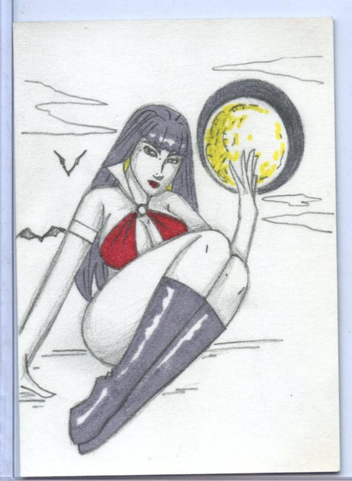 Vampirella New Series Sketch Card Sketchafex by Jenn Corella   - TvMovieCards.com