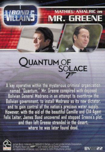 James Bond Heroes & Villains Bond Villains Expansion Card BV0022   - TvMovieCards.com