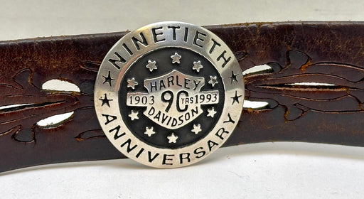 Harley Davidson 90th Anniversary 1.5" Screw in Pin Leather Belts Jackets Hat B   - TvMovieCards.com