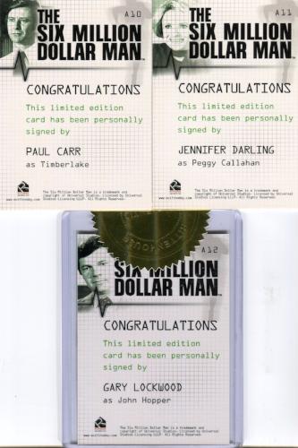 Six Million Dollar Man Seasons 1 & 2 Autograph Card Set 12 Cards   - TvMovieCards.com