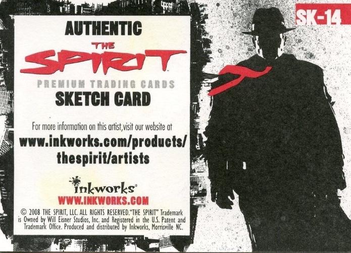 Spirit The Spirit Sketch Card by Jamie Snell SK-14   - TvMovieCards.com
