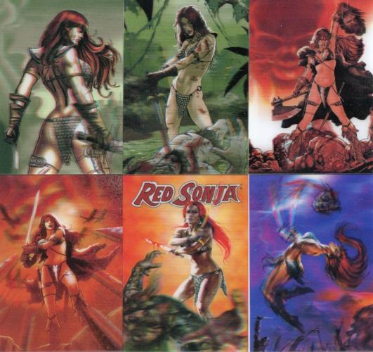 Red Sonja 3-D Lenticular Chase Card Set 15 Cards RS1 through RS15   - TvMovieCards.com