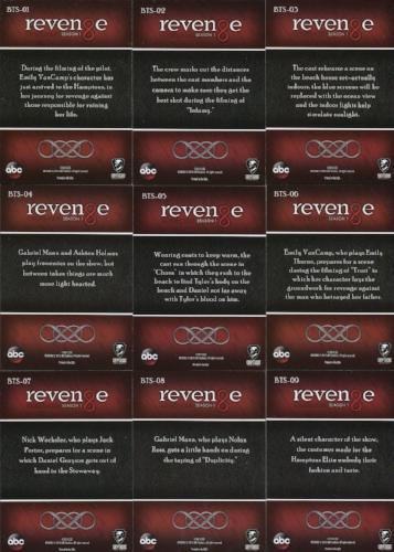 Revenge Season 1 Behind the Scenes Chase Card Set 9 Cards   - TvMovieCards.com