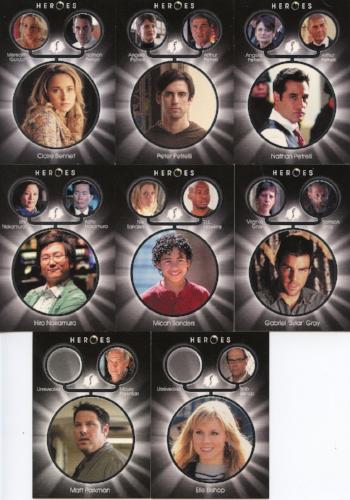 Heroes Archives Heroes Generations Chase Card Set 8 Cards G1-G8   - TvMovieCards.com