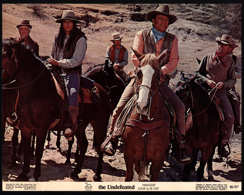 1969 The Undefeated Lobby Card 11x14 John Wayne Rock Hudson Antonio Aguilar - TvMovieCards.com