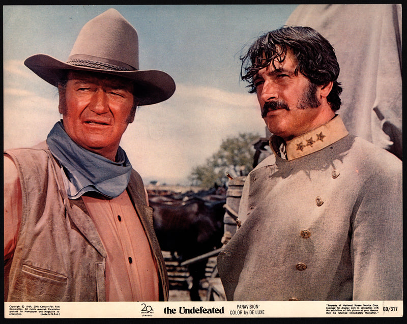 1969 The Undefeated Lobby Card 11x14 John Wayne Rock Hudson Antonio Aguilar - TvMovieCards.com