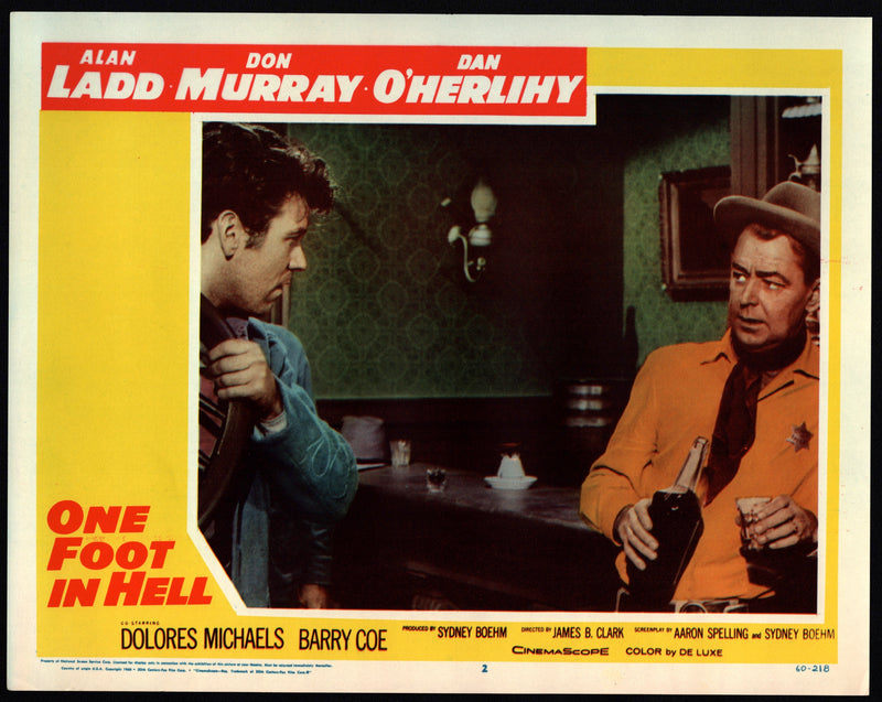 1960 One Foot in Hell #2 Lobby Card 11x14 Alan Ladd Don Murray Dan O'Herlihy - TvMovieCards.com