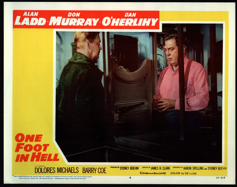 1960 One Foot in Hell #4 Lobby Card 11x14 Alan Ladd Don Murray Dan O'Herlihy - TvMovieCards.com