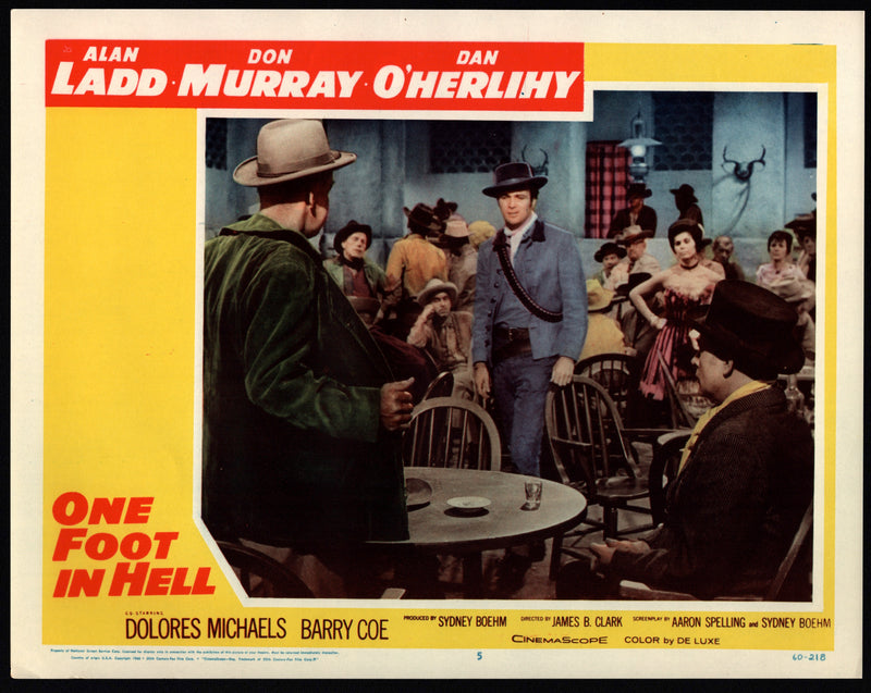 1960 One Foot in Hell #5 Lobby Card 11x14 Alan Ladd Don Murray Dan O'Herlihy - TvMovieCards.com