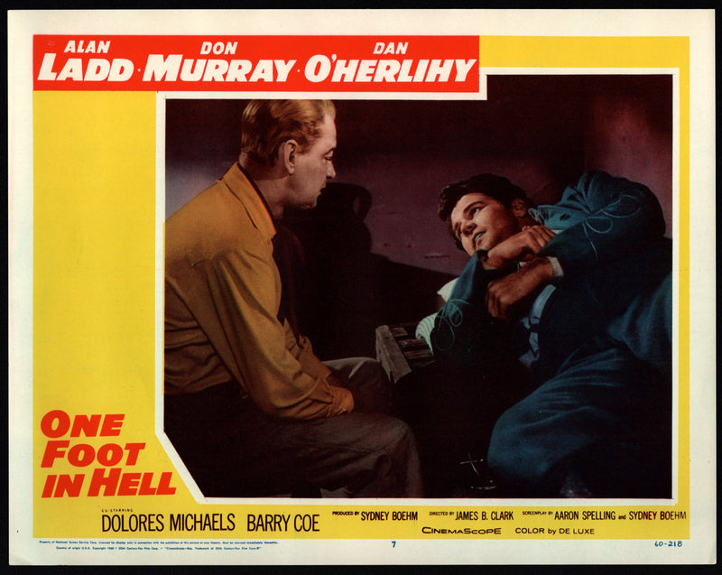 1960 One Foot in Hell #7 Lobby Card 11x14 Alan Ladd Don Murray Dan O'Herlihy - TvMovieCards.com