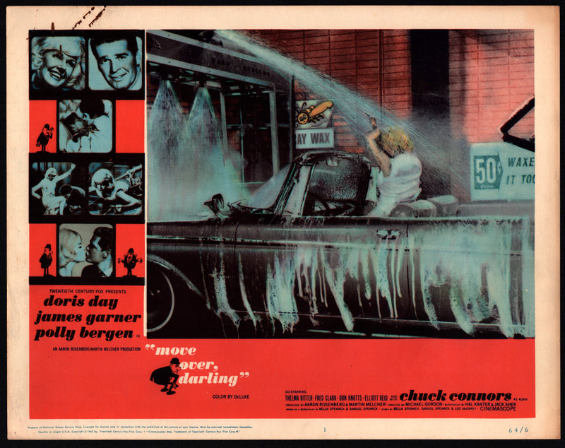 1963 Move Over, Darling #1 Lobby Card 11x14 Doris Day James Garner Polly Bergen - TvMovieCards.com
