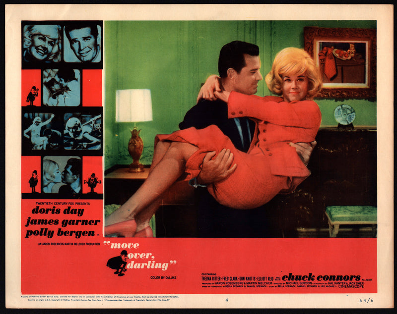 1963 Move Over, Darling #4 Lobby Card 11x14 Doris Day James Garner Polly Bergen - TvMovieCards.com