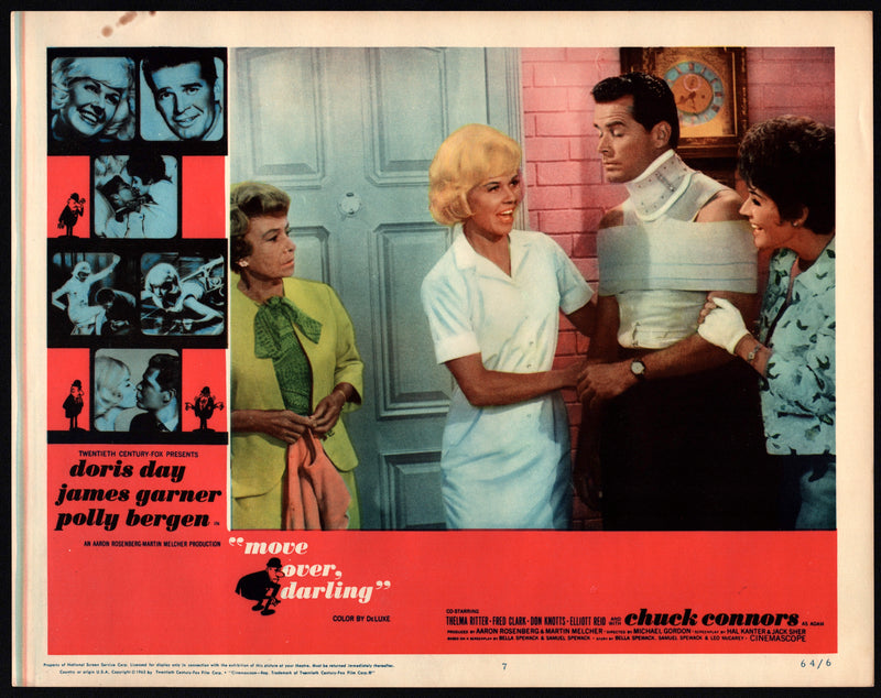 1963 Move Over, Darling #7 Lobby Card 11x14 Doris Day James Garner Polly Bergen - TvMovieCards.com
