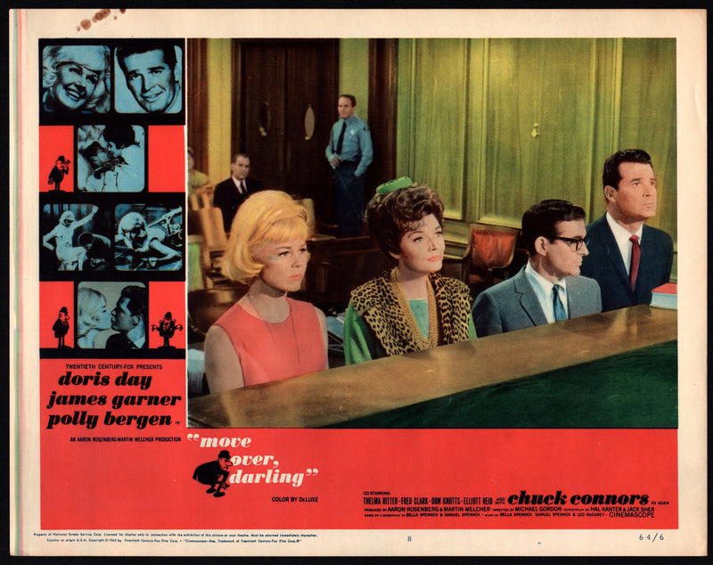 1963 Move Over, Darling #8 Lobby Card 11x14 Doris Day James Garner Polly Bergen - TvMovieCards.com