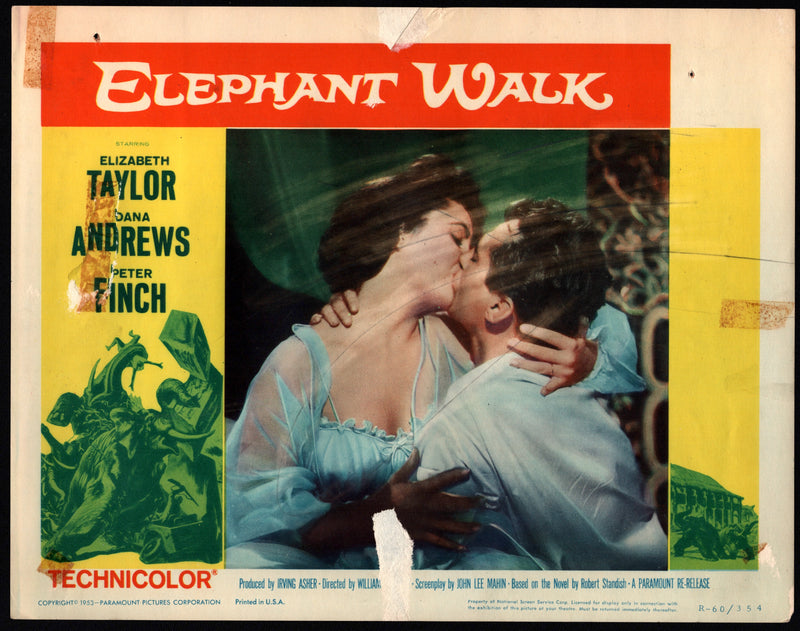 1960R Elephant Walk #5 Lobby Card 11x14 Elizabeth Taylor Dana Andrews Peter Finc - TvMovieCards.com