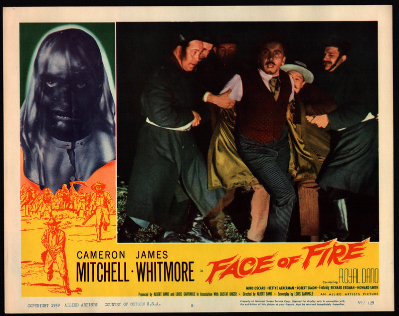 1959 Face of Fire #8 Lobby Card 11 x 14 Cameron Mitchell James Whitmore - TvMovieCards.com