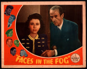1944 Faces in the Fog Lobby Card 11 x 14 Jane Withers Paul Kelly Lee Patrick - TvMovieCards.com