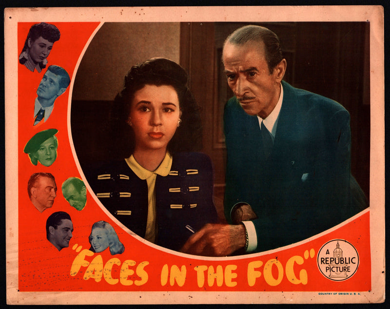 1944 Faces in the Fog Lobby Card 11 x 14 Jane Withers Paul Kelly Lee Patrick - TvMovieCards.com