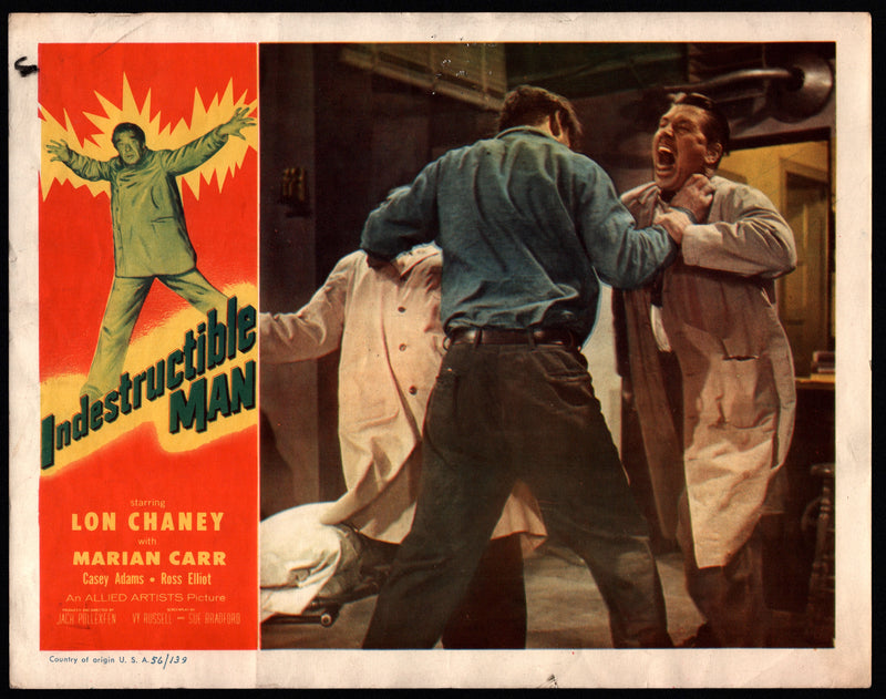 1956 Indestructible Man Lobby Card 11 x 14 Lon Chaney Jr. Max Showalter Marian C - TvMovieCards.com