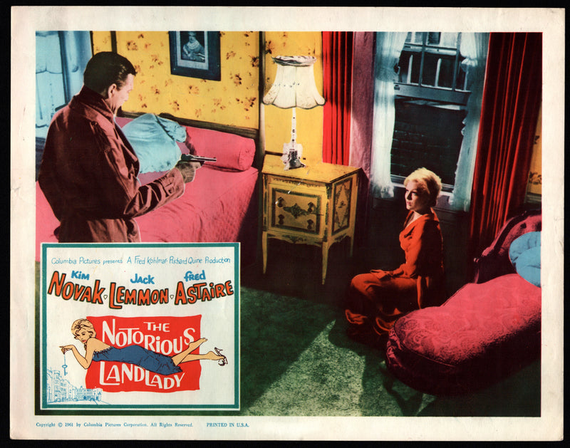 1962 The Notorious Landlady Lobby Card 11x14 Kim Novak Jack Lemmon Fred Astaire - TvMovieCards.com