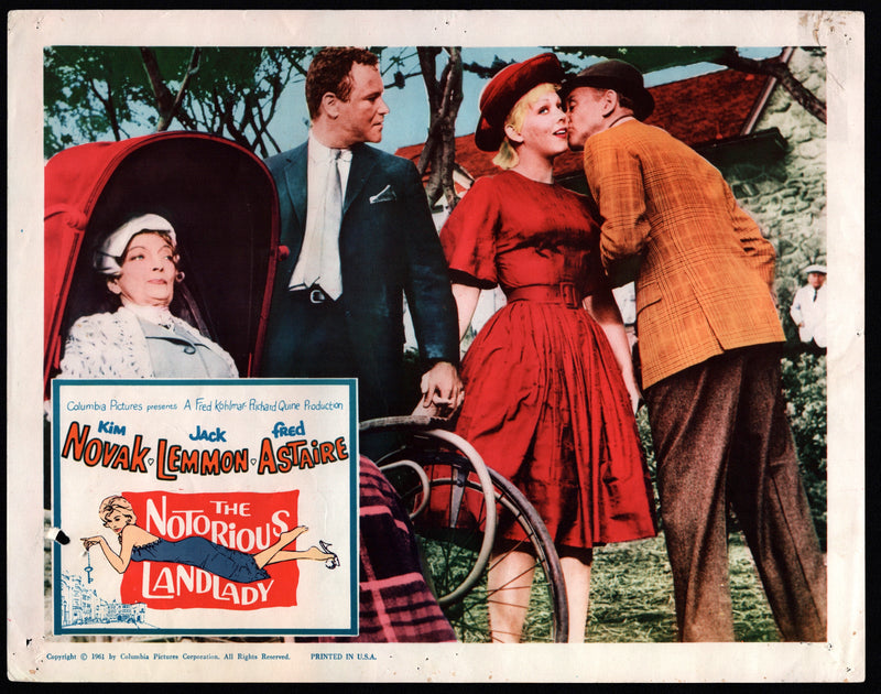 1962 The Notorious Landlady Lobby Card 11x14 Kim Novak Jack Lemmon Fred Astaire - TvMovieCards.com