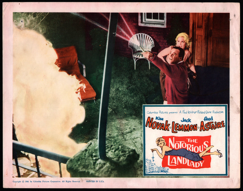 1962 The Notorious Landlady Lobby Card 11x14 Kim Novak Jack Lemmon Fred Astaire - TvMovieCards.com