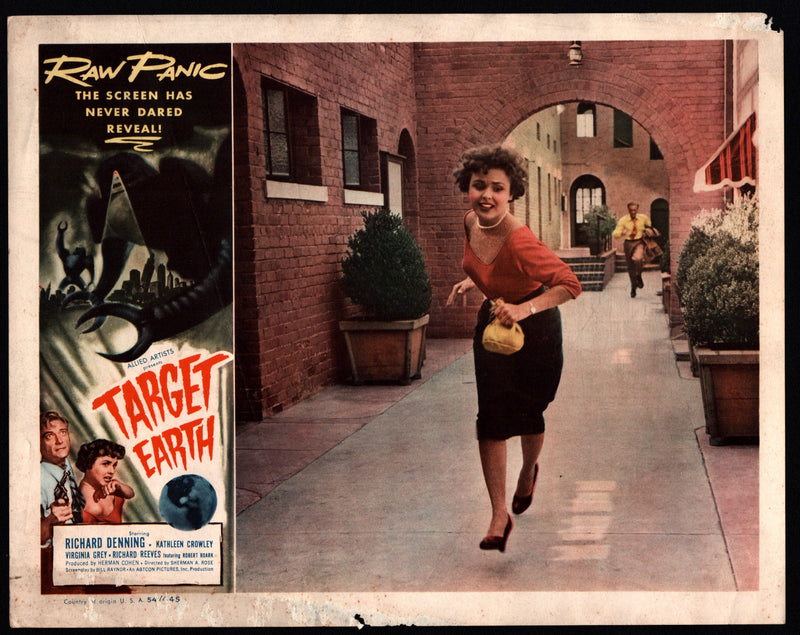 1954 Target Earth Lobby Card 11x14 Richard Denning Kathleen Crowley Virginia Gre - TvMovieCards.com
