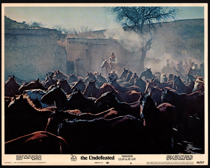 1969 The Undefeated #6 Lobby Card 11x14 John Wayne Rock Hudson Antonio Aguilar - TvMovieCards.com