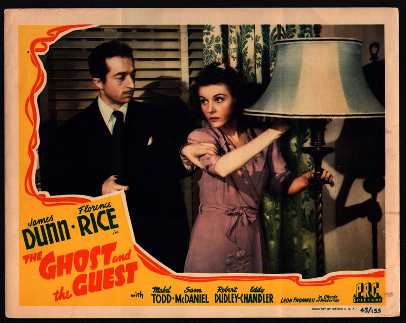 1943 The Ghost and the Guest Lobby Card 11 x 14 James Dunn Florence Rice Robert - TvMovieCards.com