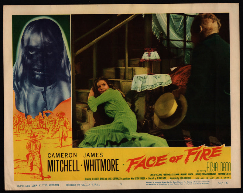1959 Face of Fire #3 Lobby Card 11 x 14 Cameron Mitchell James Whitmore - TvMovieCards.com