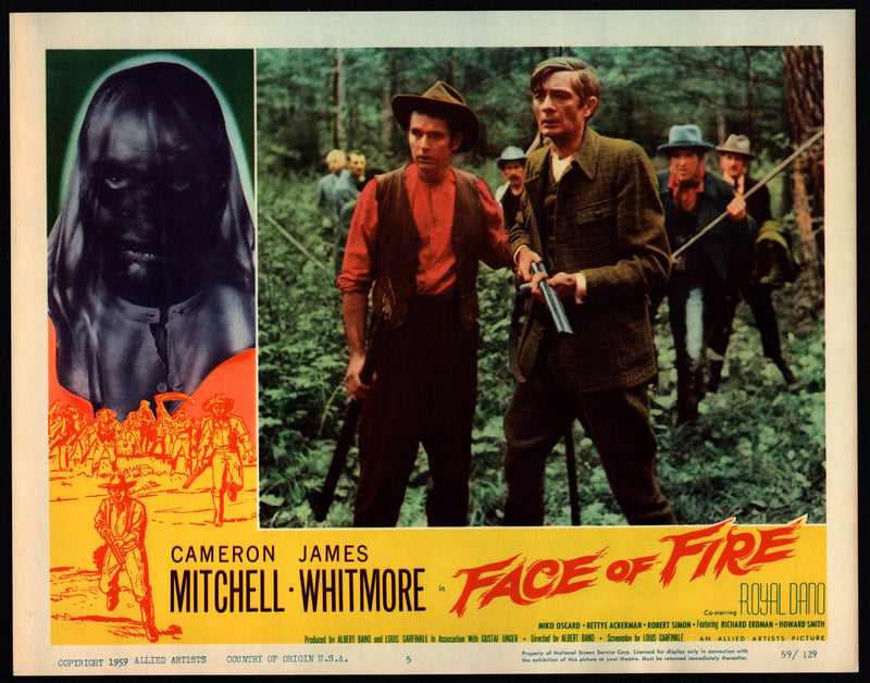 1959 Face of Fire #5 Lobby Card 11 x 14 Cameron Mitchell James Whitmore - TvMovieCards.com