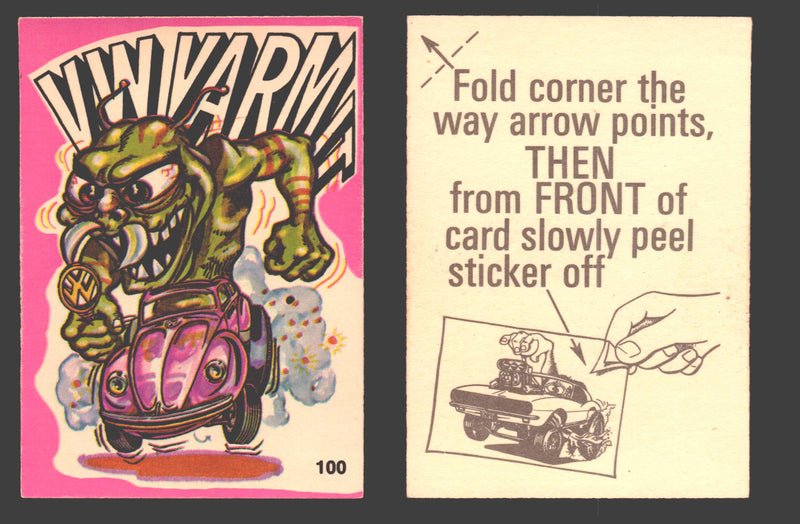 Fantastic Odd Rods Series 1 Vintage Sticker Cards Donruss #67-132 You Pick Singles