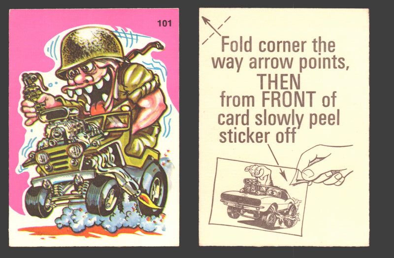 Fantastic Odd Rods Series 1 Vintage Sticker Cards Donruss #67-132 You Pick Singles