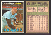 1967 Topps Baseball Trading Card You Pick Singles #100-#199 VG/EX #	101 Ken Johnson - Atlanta Braves  - TvMovieCards.com