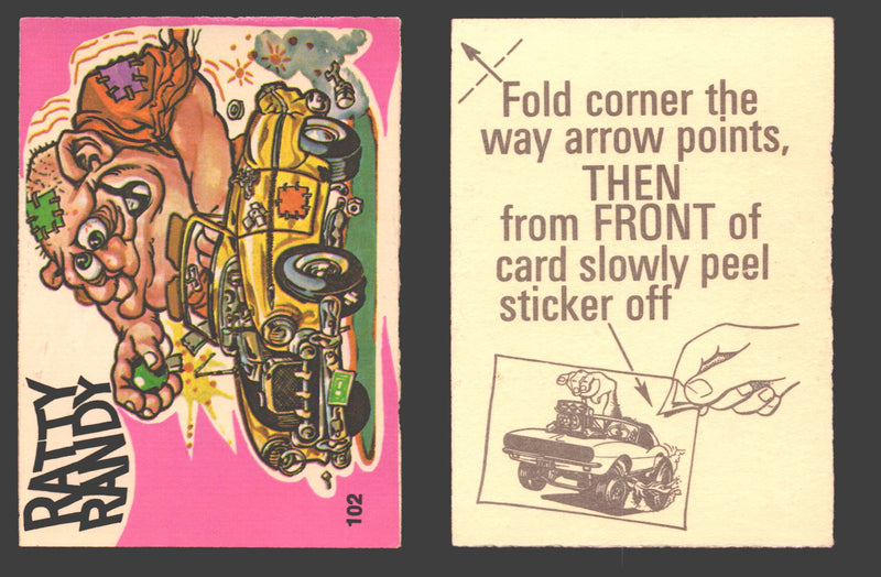 Fantastic Odd Rods Series 1 Vintage Sticker Cards Donruss #67-132 You Pick Singles