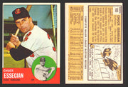 1963 Topps Baseball Trading Card You Pick Singles #100-#199 VG/EX #	103 Chuck Essegian - Cleveland Indians  - TvMovieCards.com