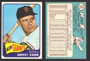 1965 Topps Baseball Trading Card You Pick Singles #100-#199 VG/EX #	103 Harvey Kuenn - San Francisco Giants  - TvMovieCards.com