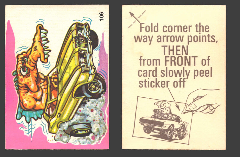 Fantastic Odd Rods Series 1 Vintage Sticker Cards Donruss #67-132 You Pick Singles