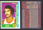 1974-75 Topps Basketball Trading Card You Pick Singles #100-#199 VG/EX #	108 Dave Wohl - Houston Rockets  - TvMovieCards.com